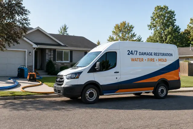 Smoke Ventilation Services Dimple Dell, Utah service vehicle from Sandy AquaPros